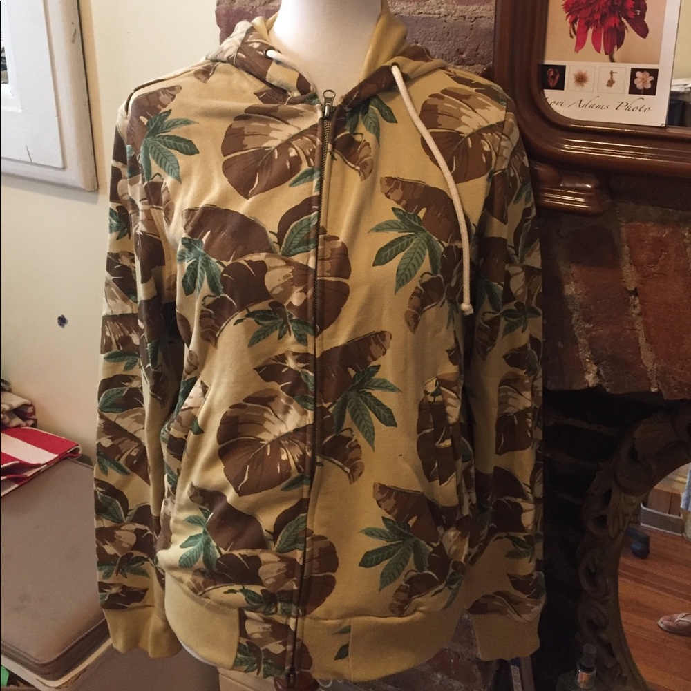 J.Press S- Fleece zip hoodie Banana lead